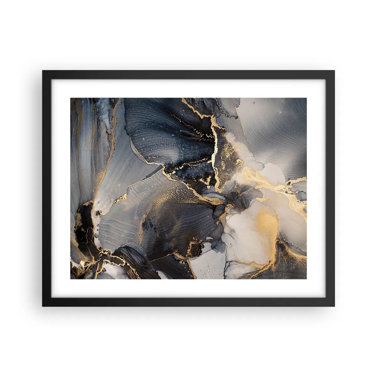 Poster in een zwarte lijst - Stenen leven - 50x40 cm