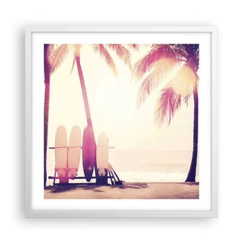 Poster in een witte lijst - Het wordt een geweldige dag - 50x50 cm