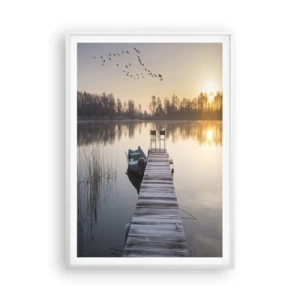 Poster in een witte lijst - Ik ben zo terug - 70x100 cm