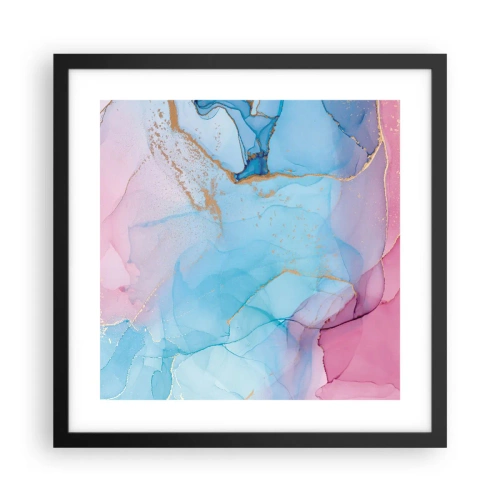 Poster in een zwarte lijst - Ontmoeting en interpenetratie - 40x40 cm