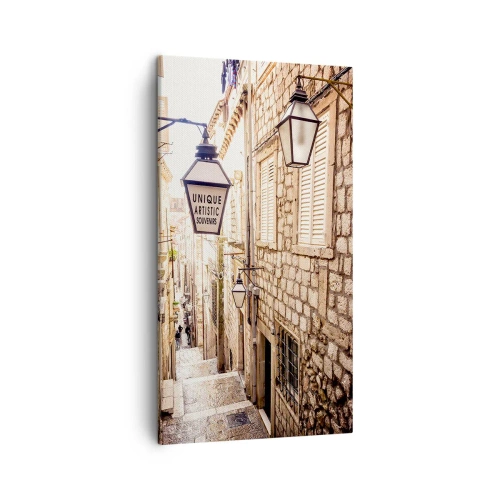 Schilderen op canvas - Een charmant steegje - 45x80 cm