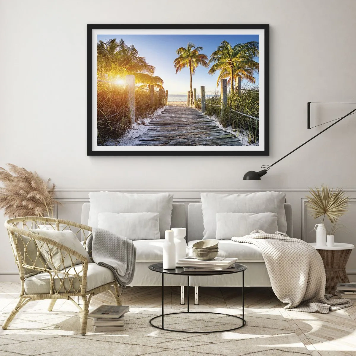 Poster in een zwarte lijst - Rechtstreeks naar het paradijs - 100x70 cm