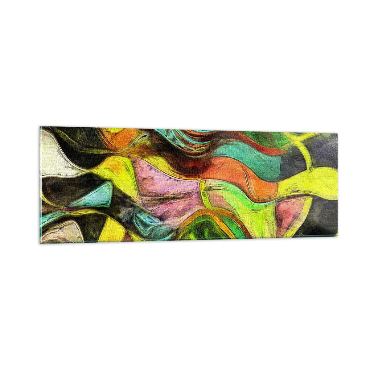 Schilderen op glas - Beweging is leven - 90x30 cm