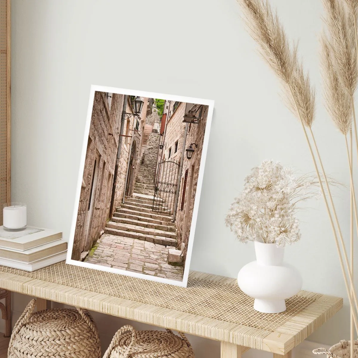 Poster - Een magisch oud steegje - 70x100 cm