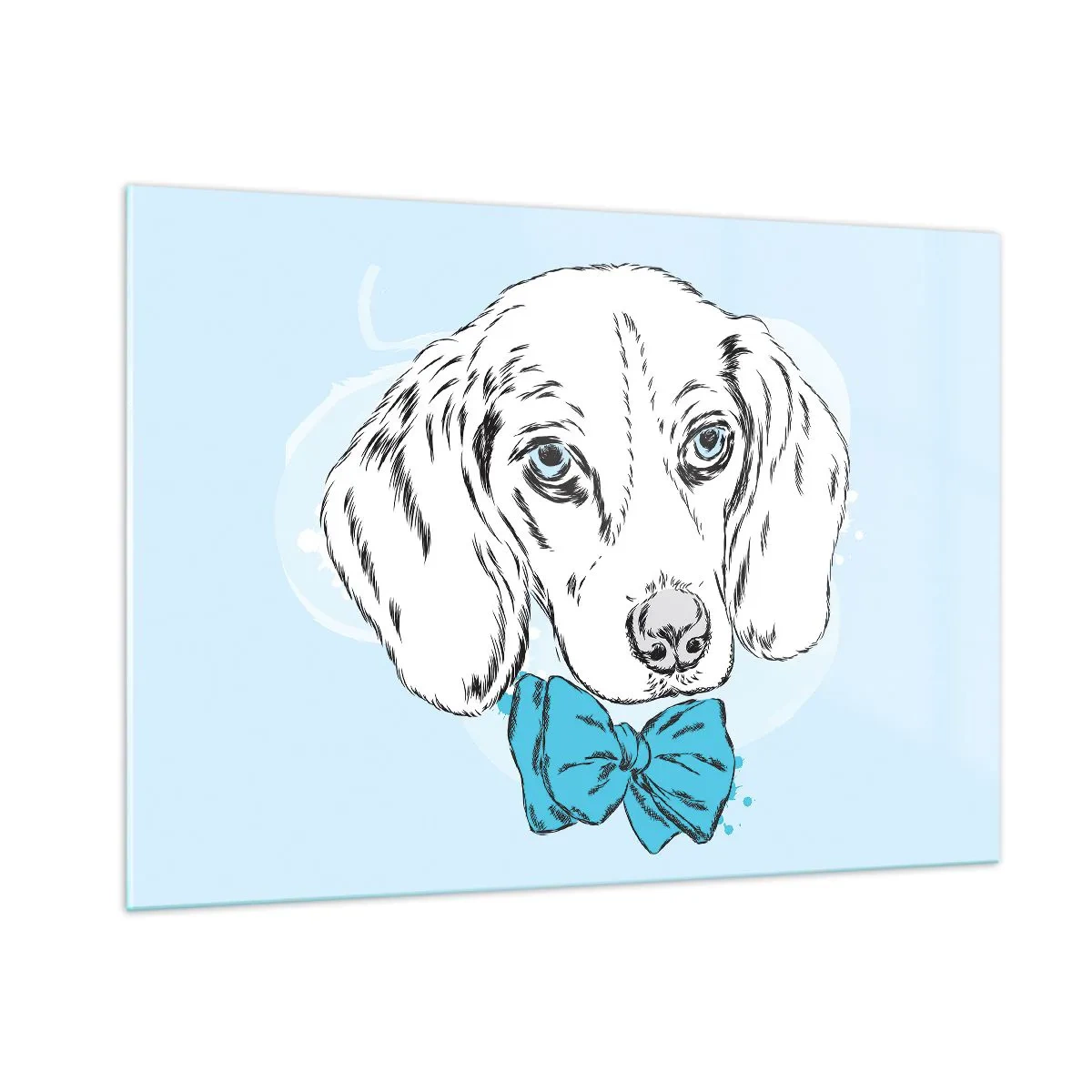 Schilderen op glas - Hond elegantie - 100x70 cm