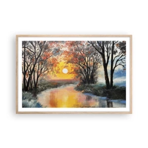 Een poster in een licht eiken lijst - Herfst vibes - 91x61 cm