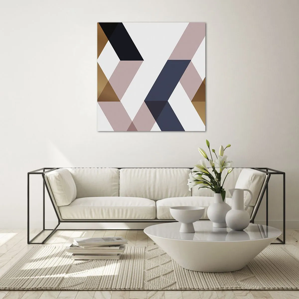 Schilderen op glas - Vlakken en hoeken - 60x60 cm