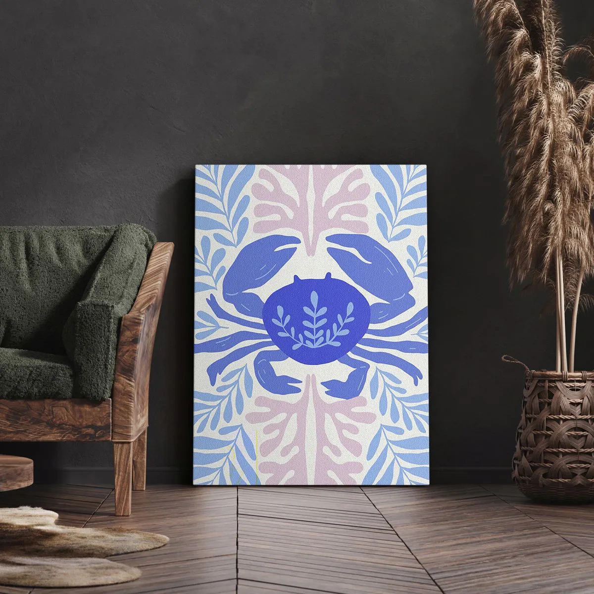 Schilderen op canvas - Als een zeebloem - 45x80 cm