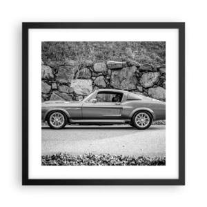 Poster in een zwarte lijst - De legende van de jaren 60 - 40x40 cm