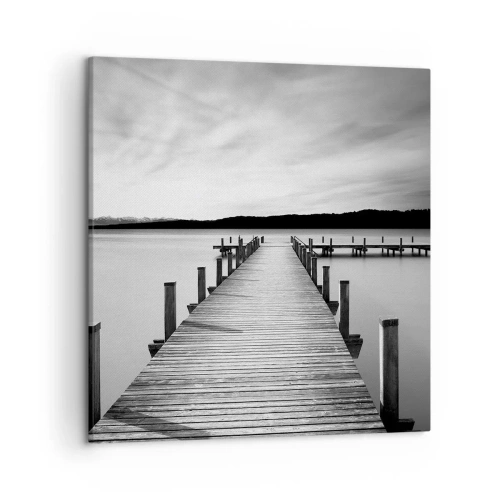 Schilderen op canvas - Bij de waterput - vrede - 50x50 cm