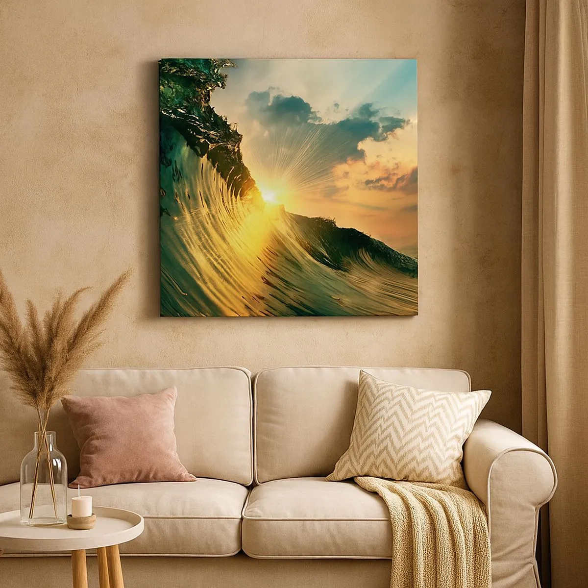 Schilderen op canvas - Surfer, waar ben je? - 30x30 cm