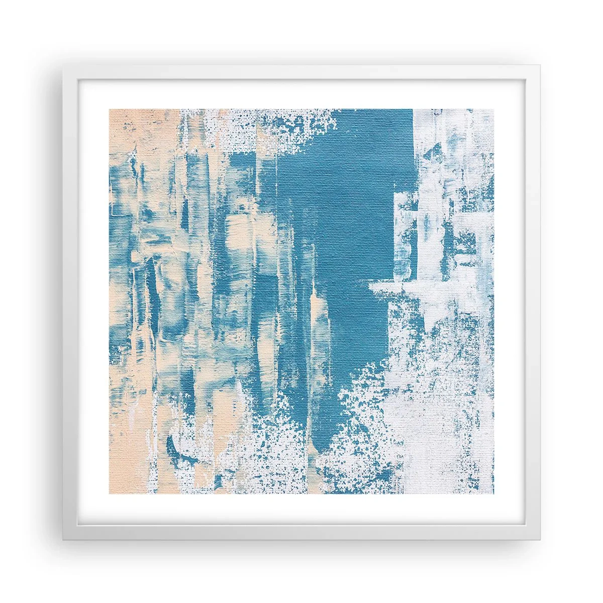 Poster in een witte lijst - Door een ijspegel - 50x50 cm