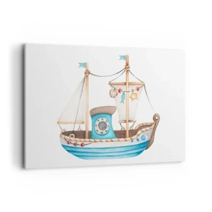 Schilderen op canvas - Ahoi, avontuur! - 120x80 cm