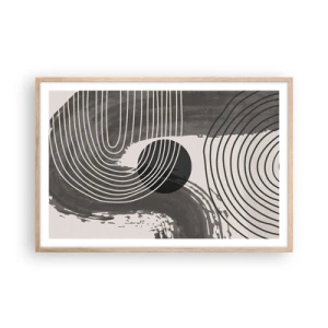 Een poster in een licht eiken lijst - Het ovaal wint - 91x61 cm