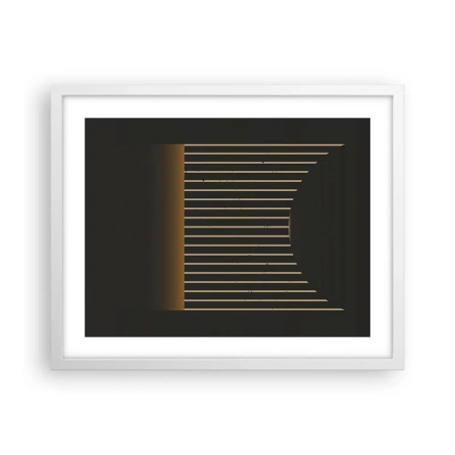 Poster in een witte lijst - Verken de duisternis - 50x40 cm