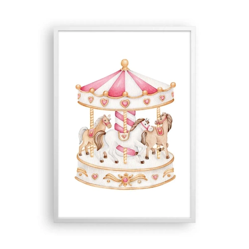 Poster in een witte lijst - De zoete kinderwereld - 50x70 cm