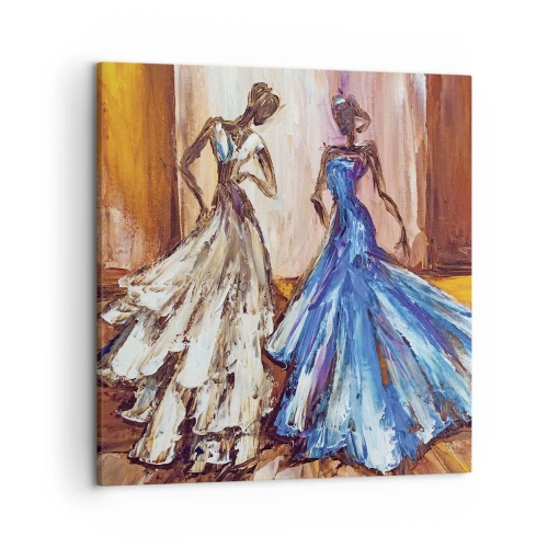 Schilderen op canvas - Een dankbaar duo - 50x50 cm