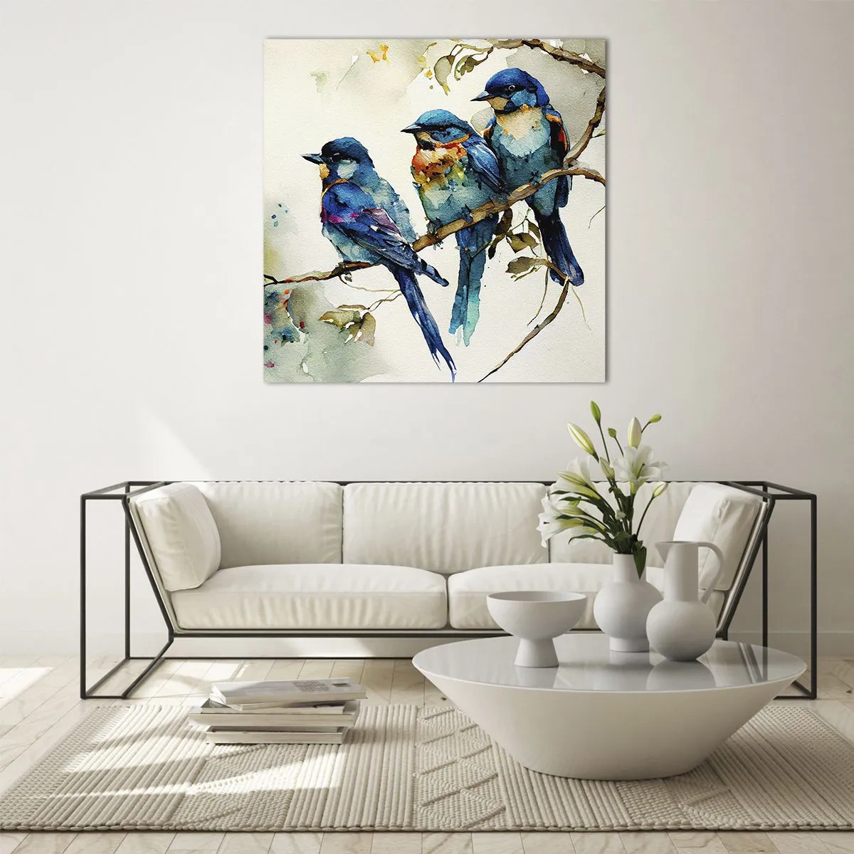 Schilderen op glas - Is hij boos geworden? - 60x60 cm