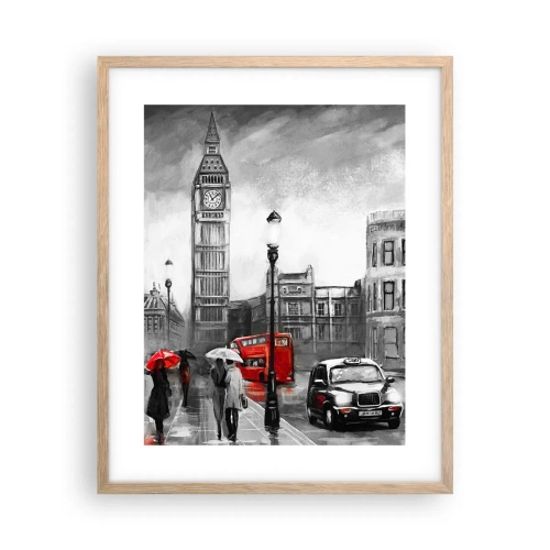 Een poster in een licht eiken lijst - Helemaal geen grijze stad - 40x50 cm