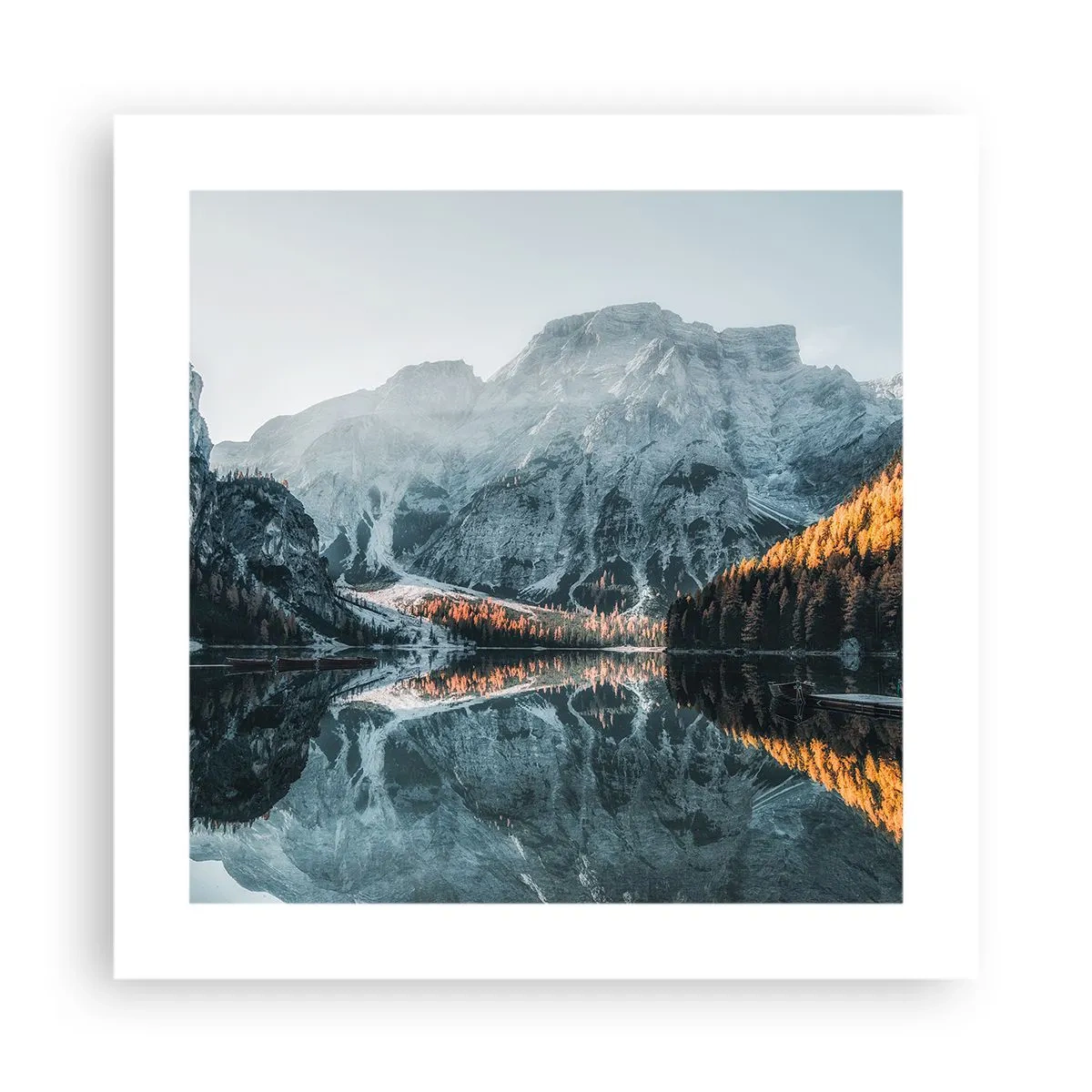 Poster - Spiegel landschap - 40x40 cm