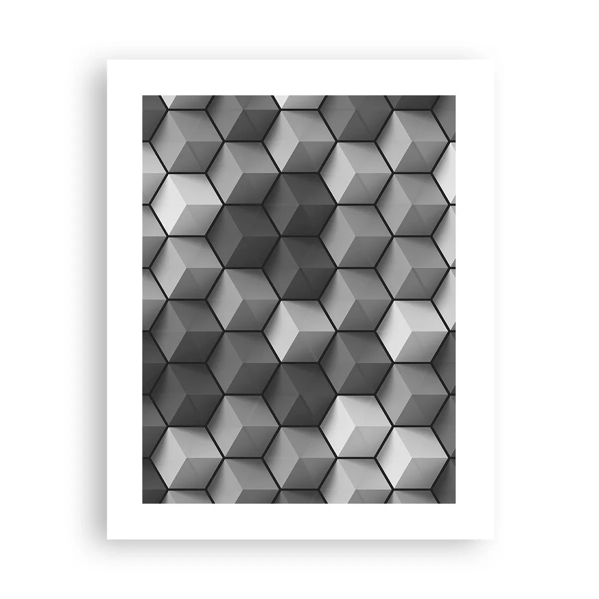 Poster - Kubistische puzzel - 40x50 cm