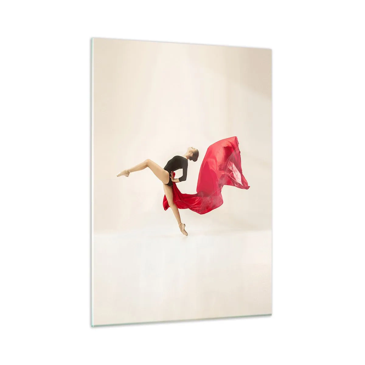 Schilderen op glas - rood en zwart - 50x70 cm