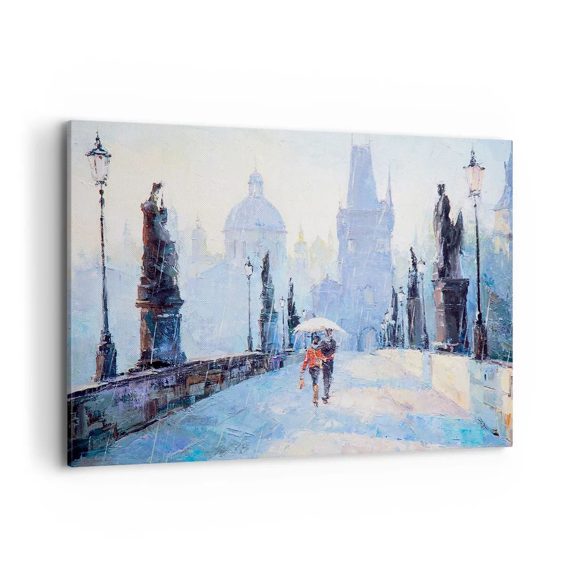 Schilderen op canvas - De regen moet ons gecharmeerd hebben - 120x80 cm