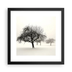 Poster in een zwarte lijst - Winterslaap - 30x30 cm