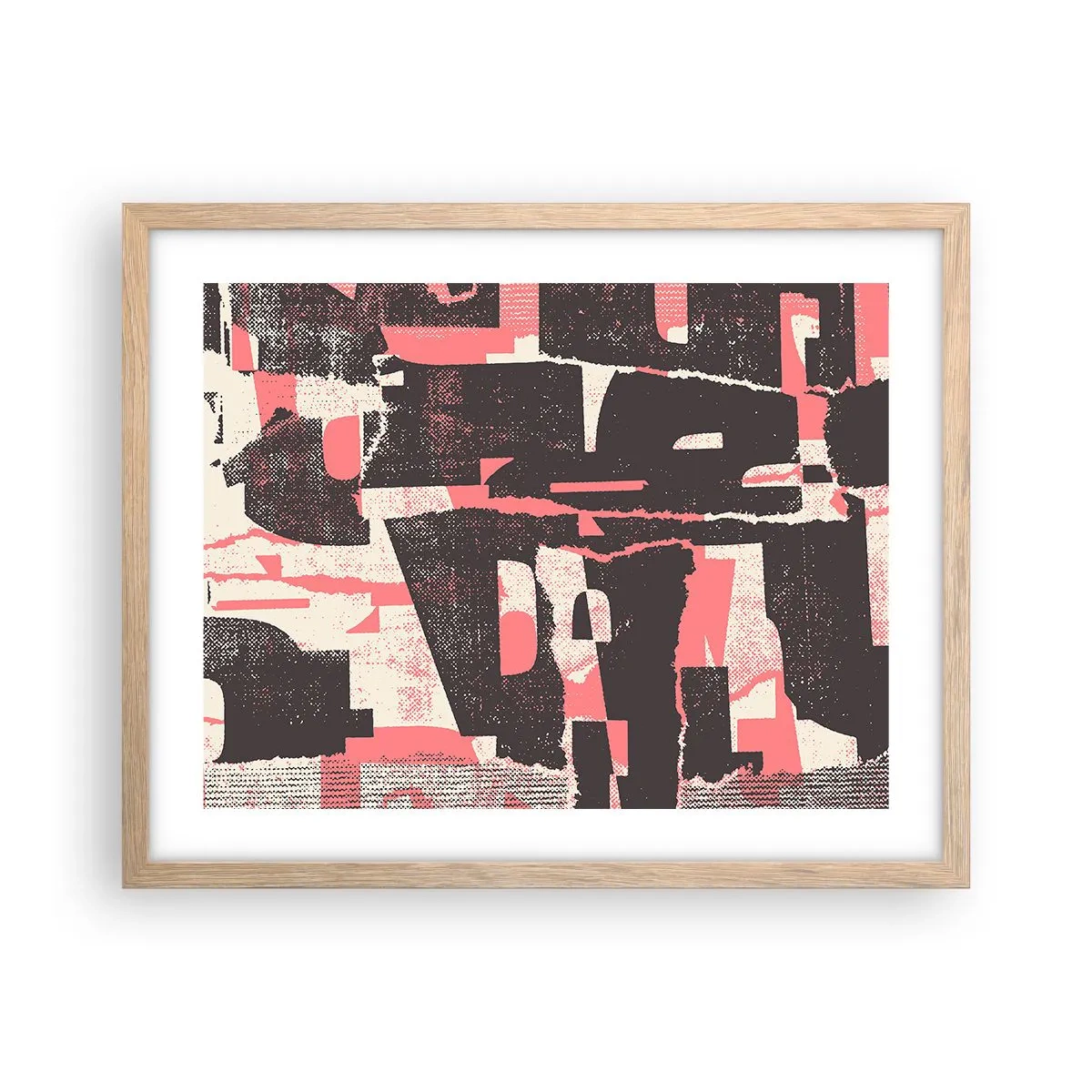 Een poster in een licht eiken lijst - Al dit lawaai - 50x40 cm