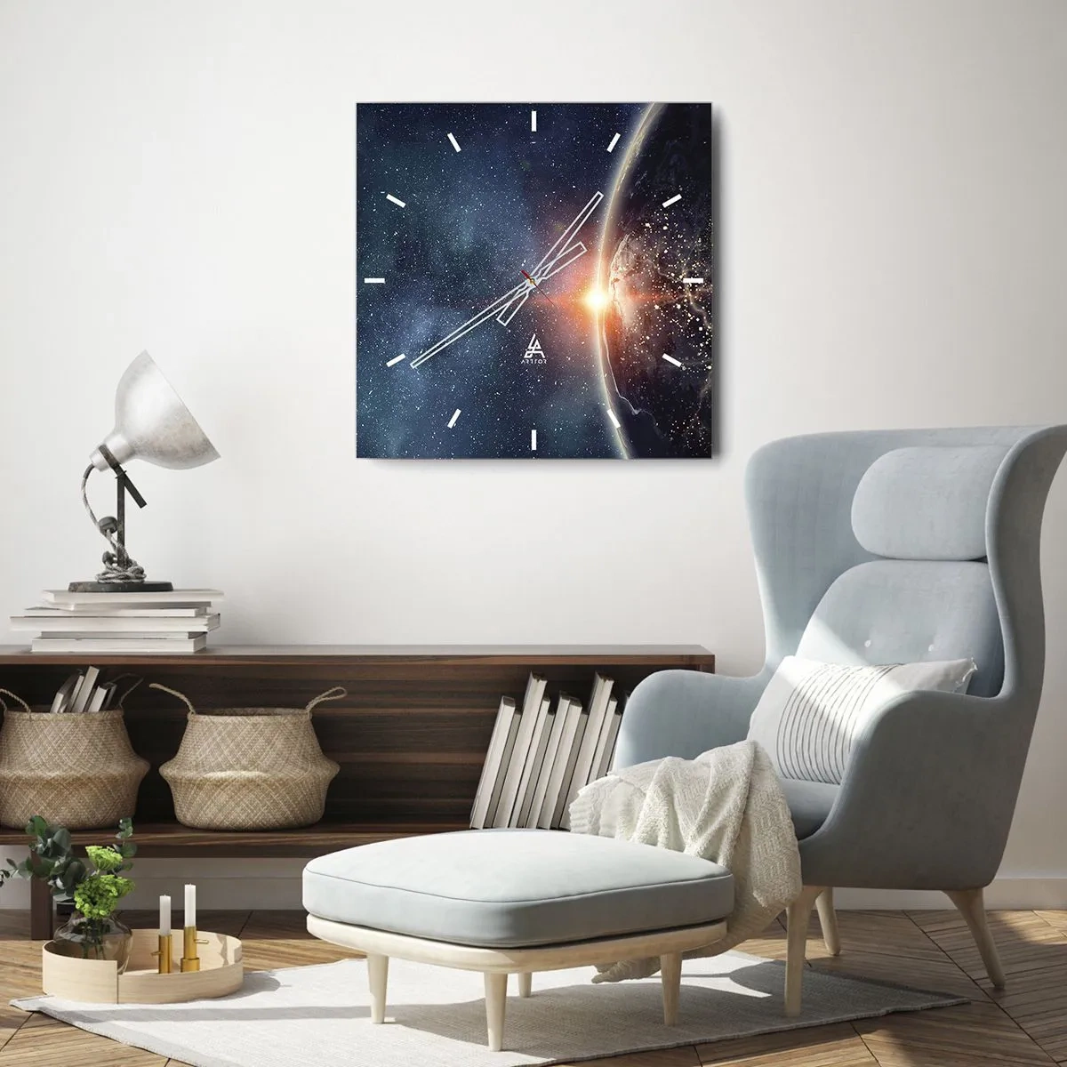 Wandklok - Klok - In een nieuw perspectief - 30x30 cm