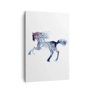 Schilderen op canvas - En alsof het bos was verplaatst - 70x100 cm