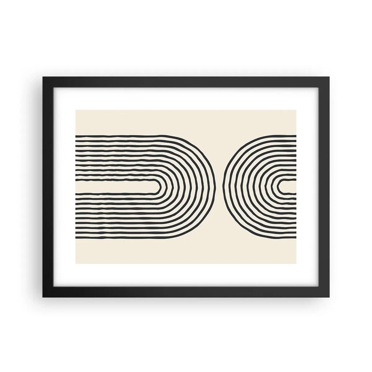 Poster in een zwarte lijst - In een ogenblik ... - 40x30 cm