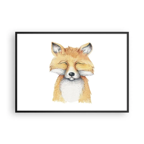 Poster in een zwarte lijst - Vossenstemmingen - 100x70 cm