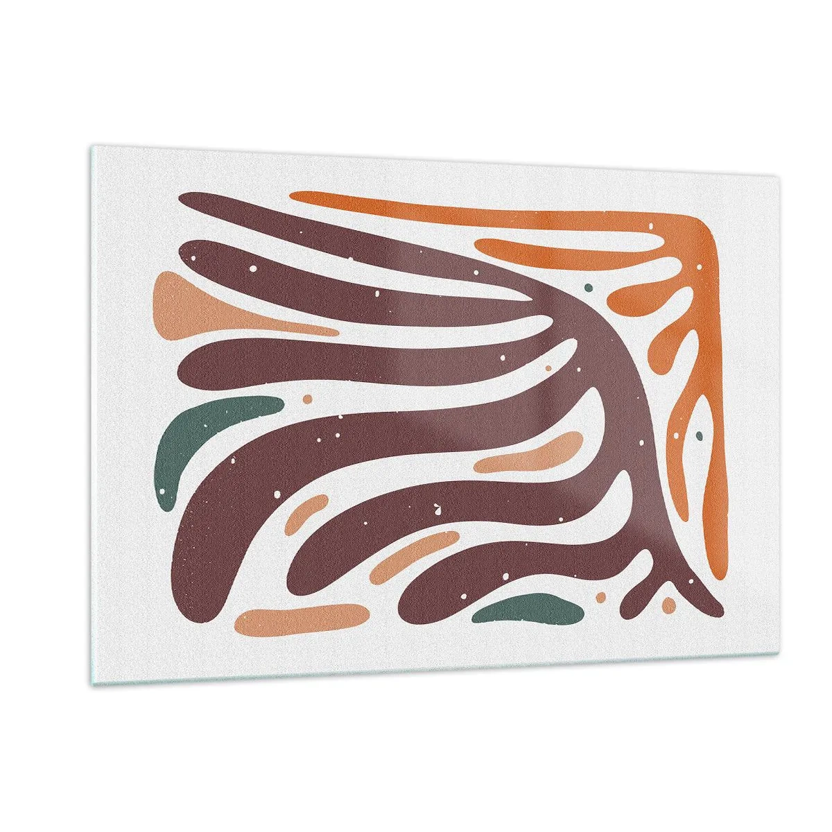 Schilderen op glas - Stralende organische compositie - 120x80 cm