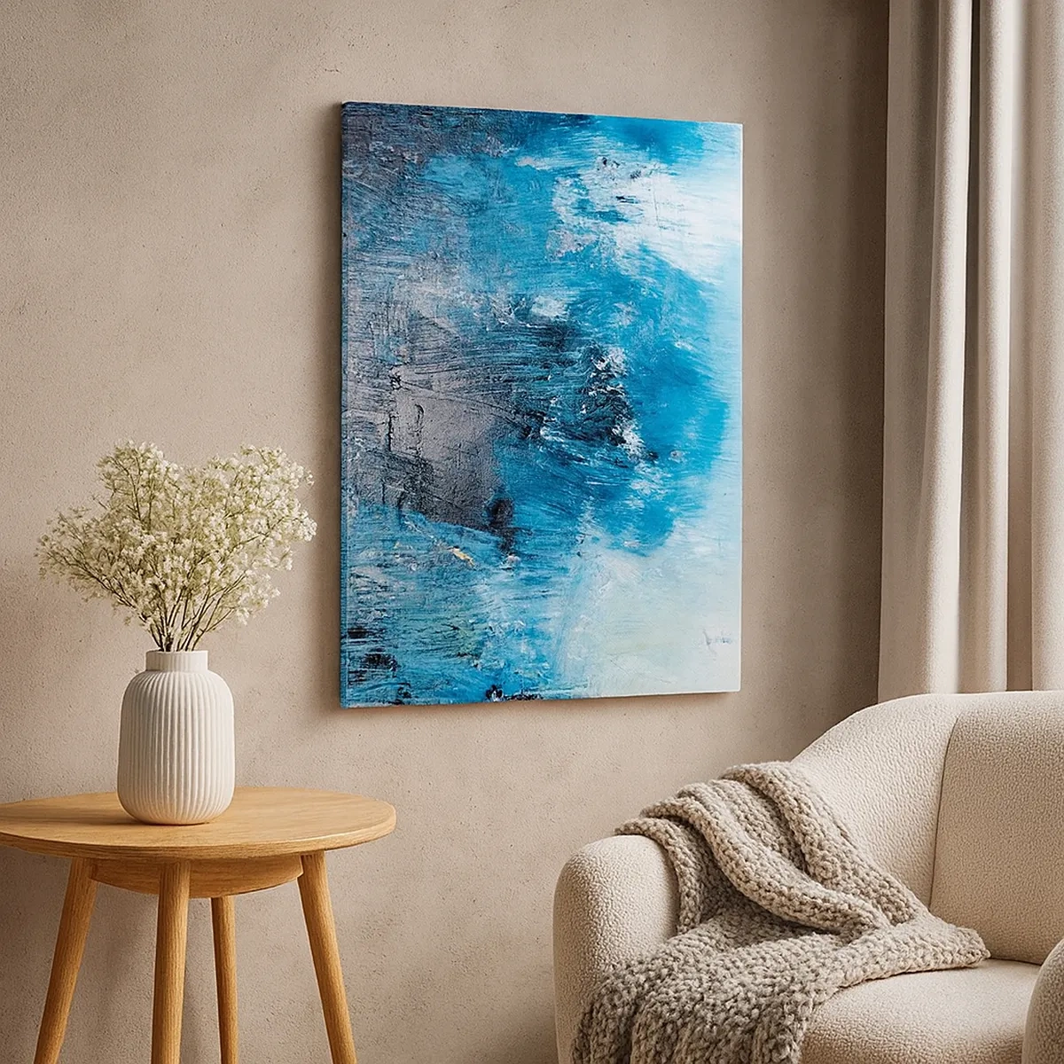 Schilderen op canvas - Rhapsody in Blauw - 50x70 cm