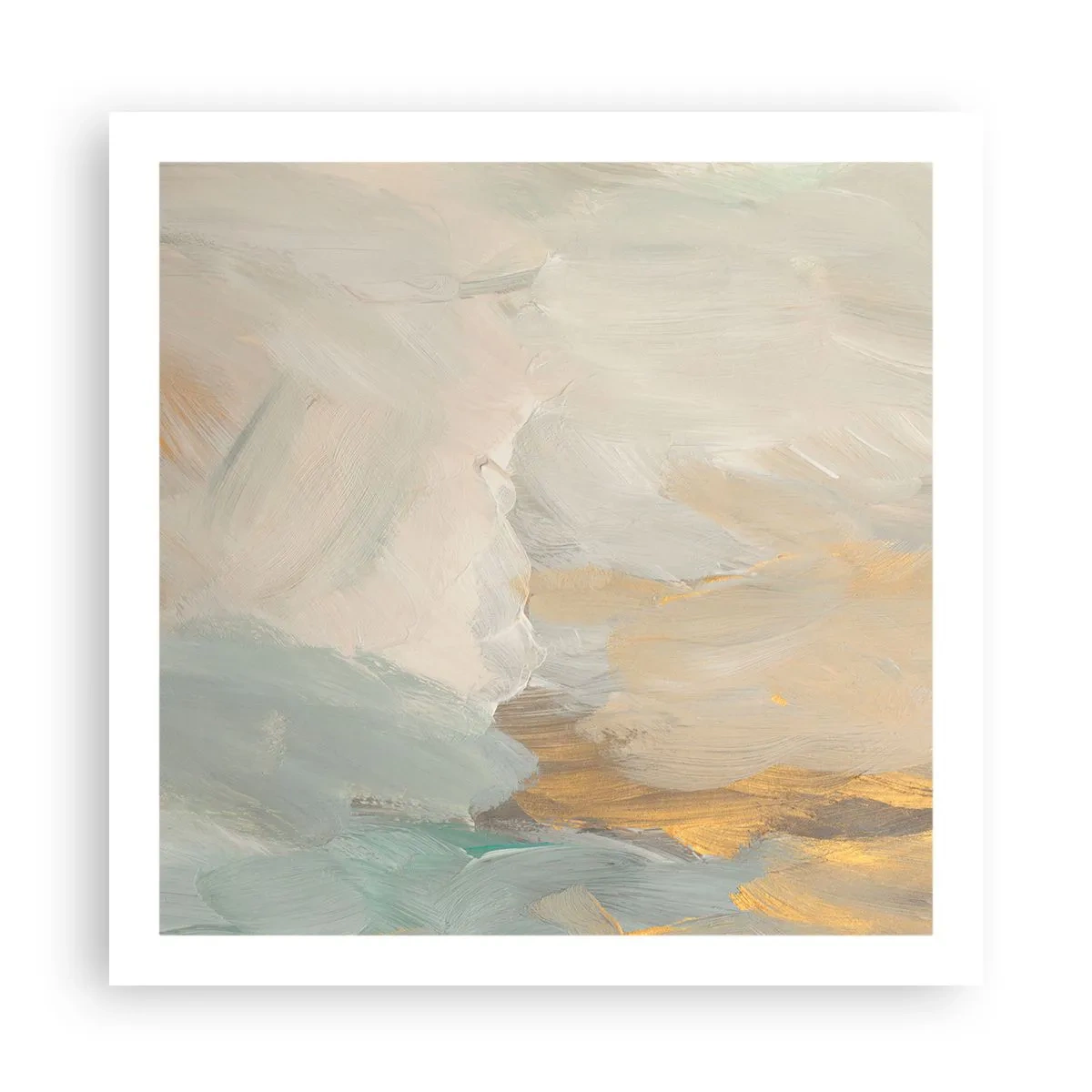 Poster - Abstractie – het land van zachtheid - 60x60 cm