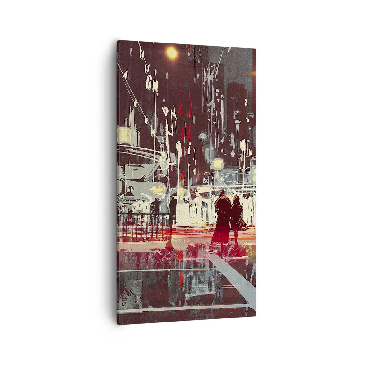 Schilderen op canvas - Een grote stadsoversteek - 55x100 cm