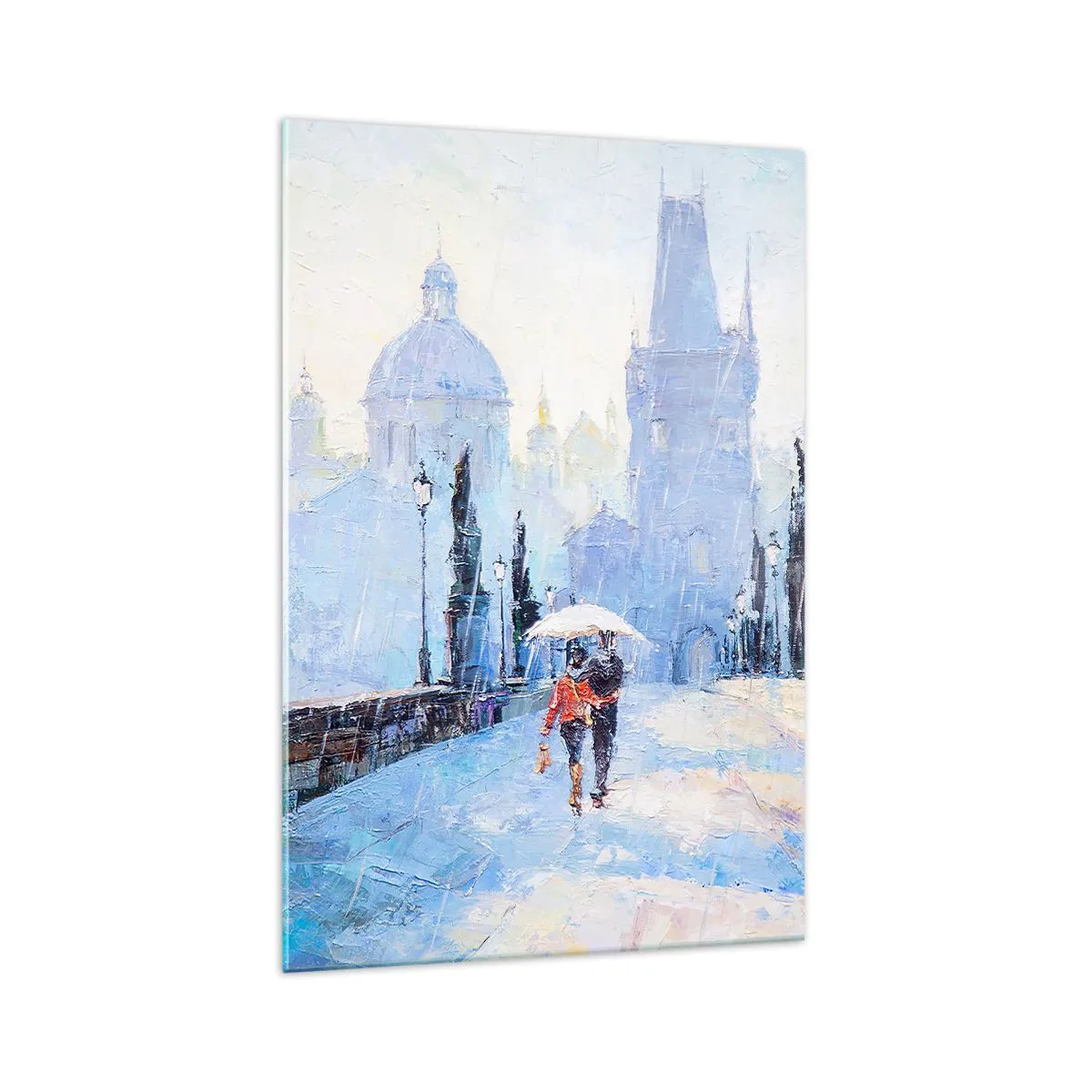 Schilderen op glas - De regen moet ons gecharmeerd hebben - 70x100 cm