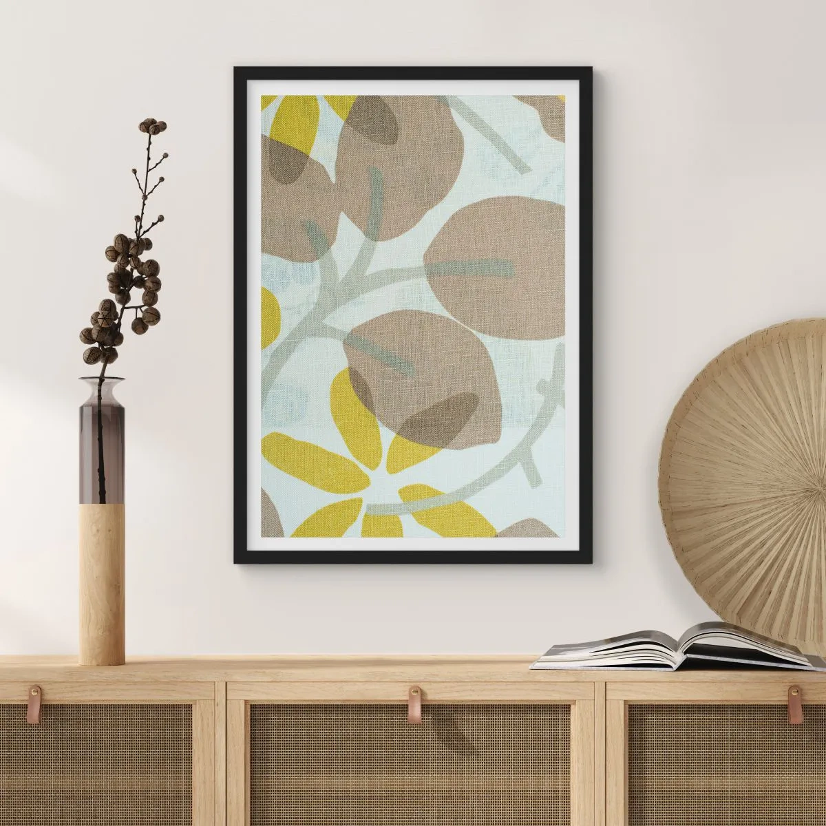 Poster in een zwarte lijst - Compositie in volle zon - 70x100 cm