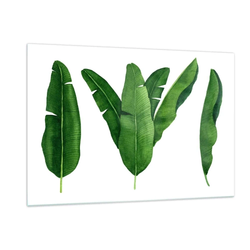 Schilderen op glas - Groene symmetrie - 120x80 cm