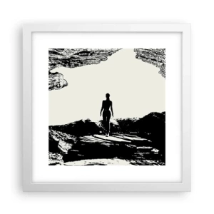 Poster in een witte lijst - Een nieuwe kijk - 30x30 cm