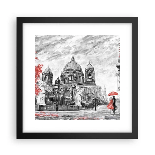 Poster in een zwarte lijst - Berlijn bijeenkomst - 30x30 cm