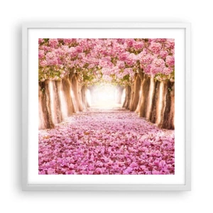 Poster in een witte lijst - De weg naar het paradijs - 50x50 cm