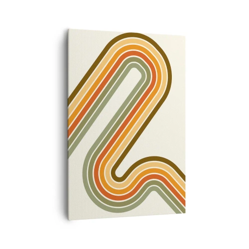 Schilderen op canvas - Zigzag naar het doel - 70x100 cm