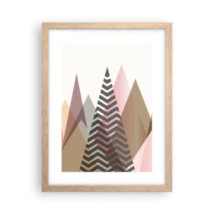 Een poster in een licht eiken lijst - Piramidaal uitzicht - 30x40 cm