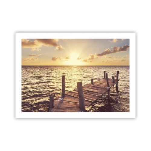 Poster - Het gouden land van zachtheid - 70x50 cm
