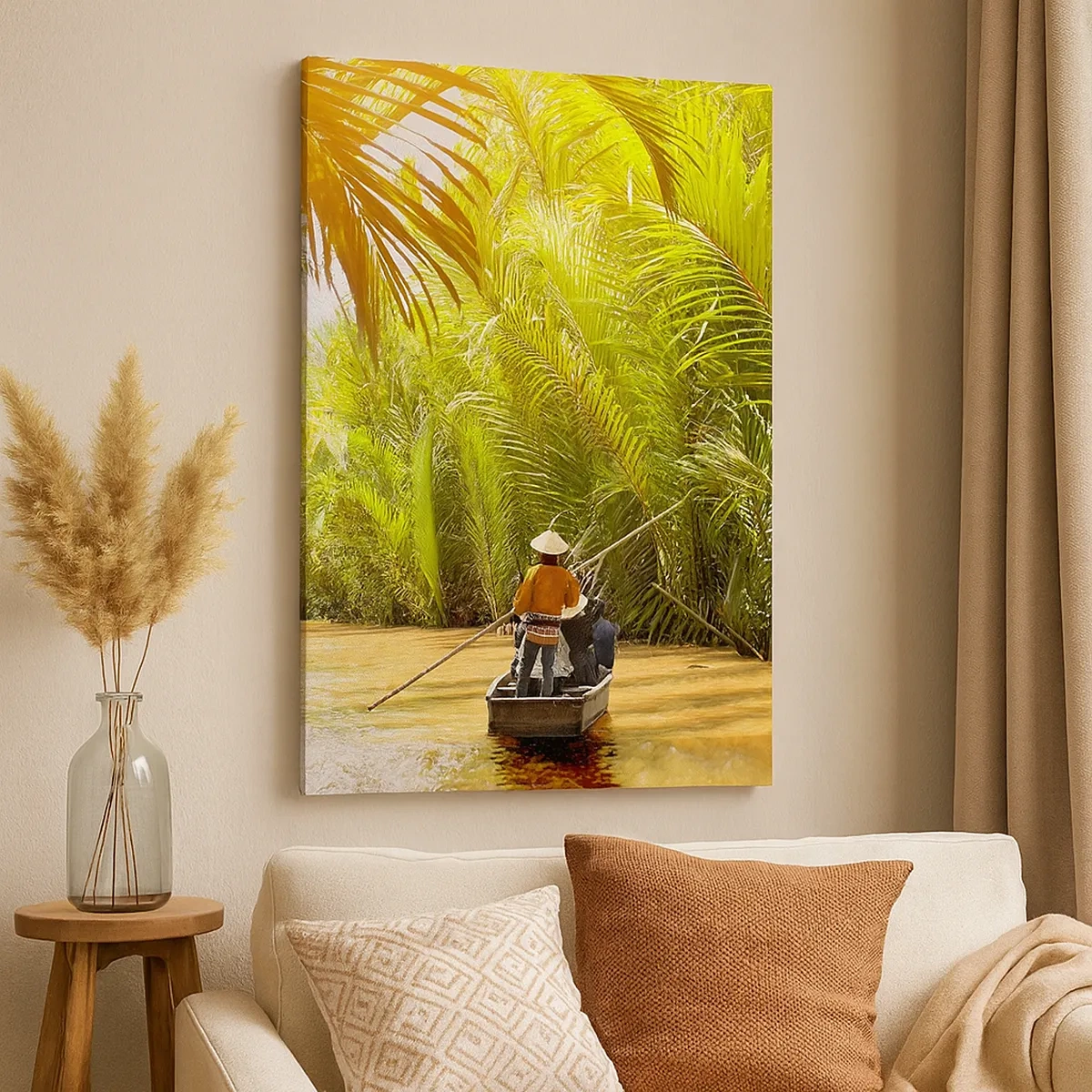 Schilderen op canvas - Een palmravijn langs - 50x70 cm