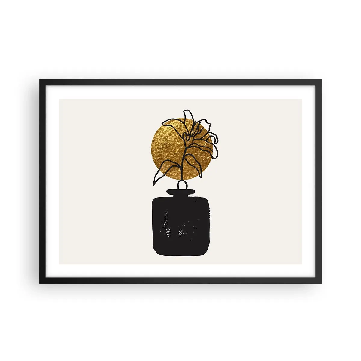 Poster in een zwarte lijst - Schoonheid is goud waard - 70x50 cm