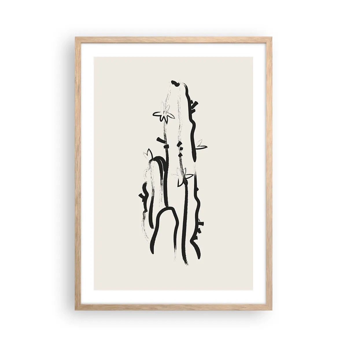 Een poster in een licht eiken lijst - Bloeiend kruid - 50x70 cm