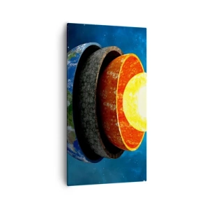 Schilderen op canvas - Reis naar het binnenste van de aarde - 55x100 cm
